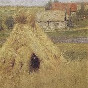 Isaac Levitan Mill and Village near a Stream oil painting picture wholesale